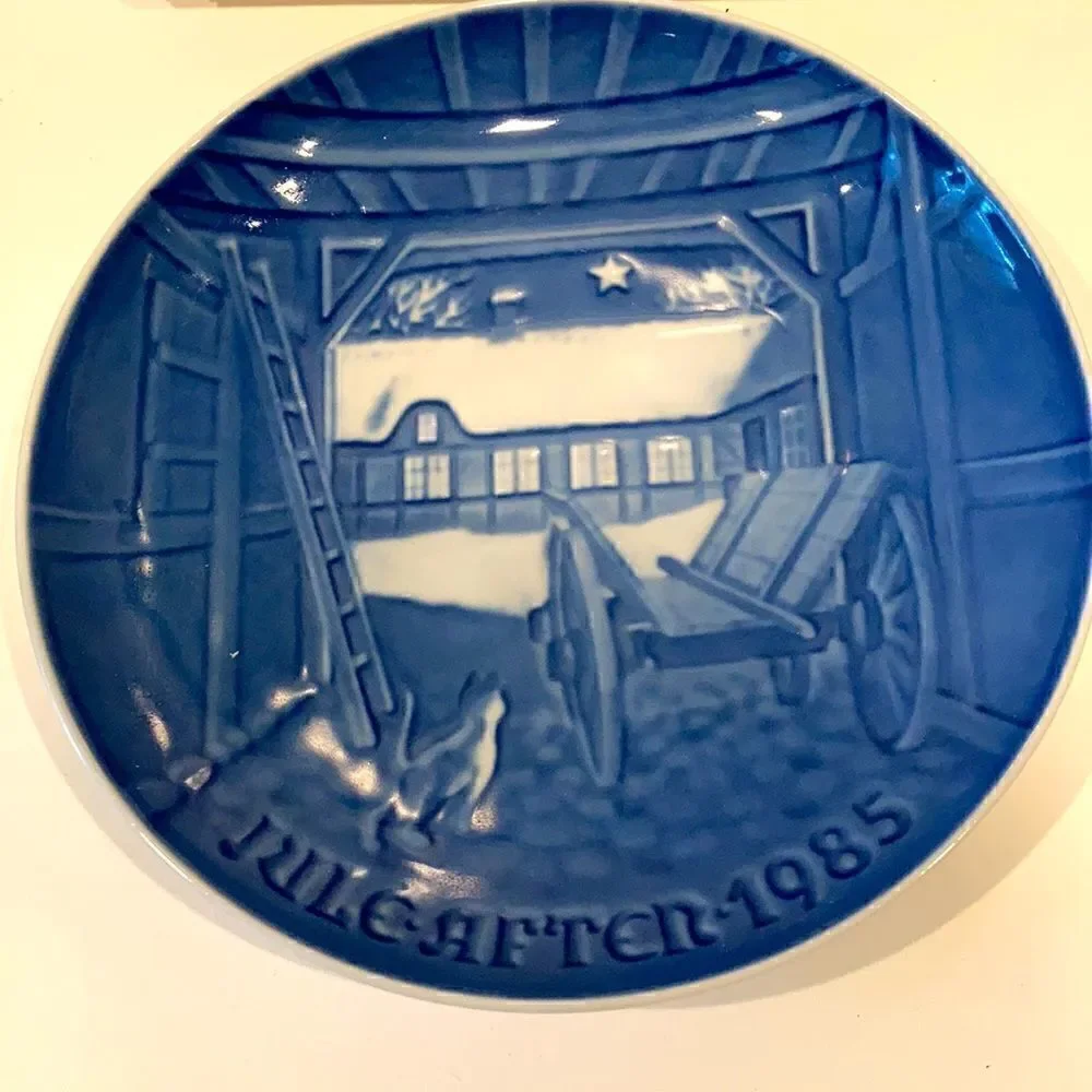 1985 B&G Bing & Grondahl Christmas Plate  Edward Jensen Christmas Eve